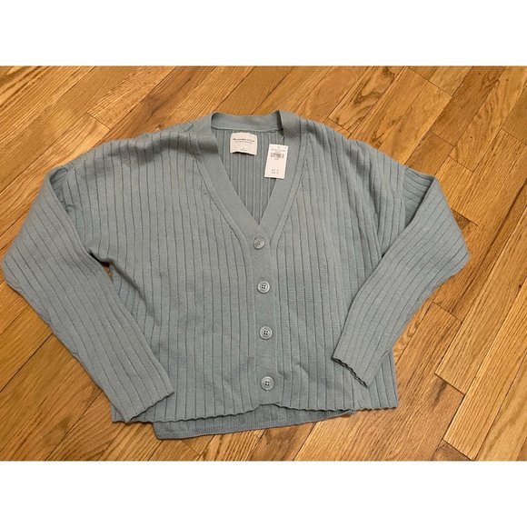 Abercrombie & Fitch Sweaters - Abercrombie & Fitch Matching Knit Cardigan and Cami Set, Dusty Teal, Size L NWT